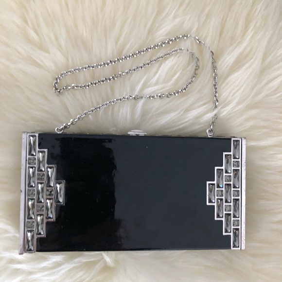 ✨JUDITH LEIBER✨ Minaudiere Patent Crystal Clutch - Picture 3 of 8